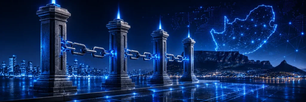 Connected digital pillars symbolizing consistency, stability, and long-term digital authority within a national online infrastructure.