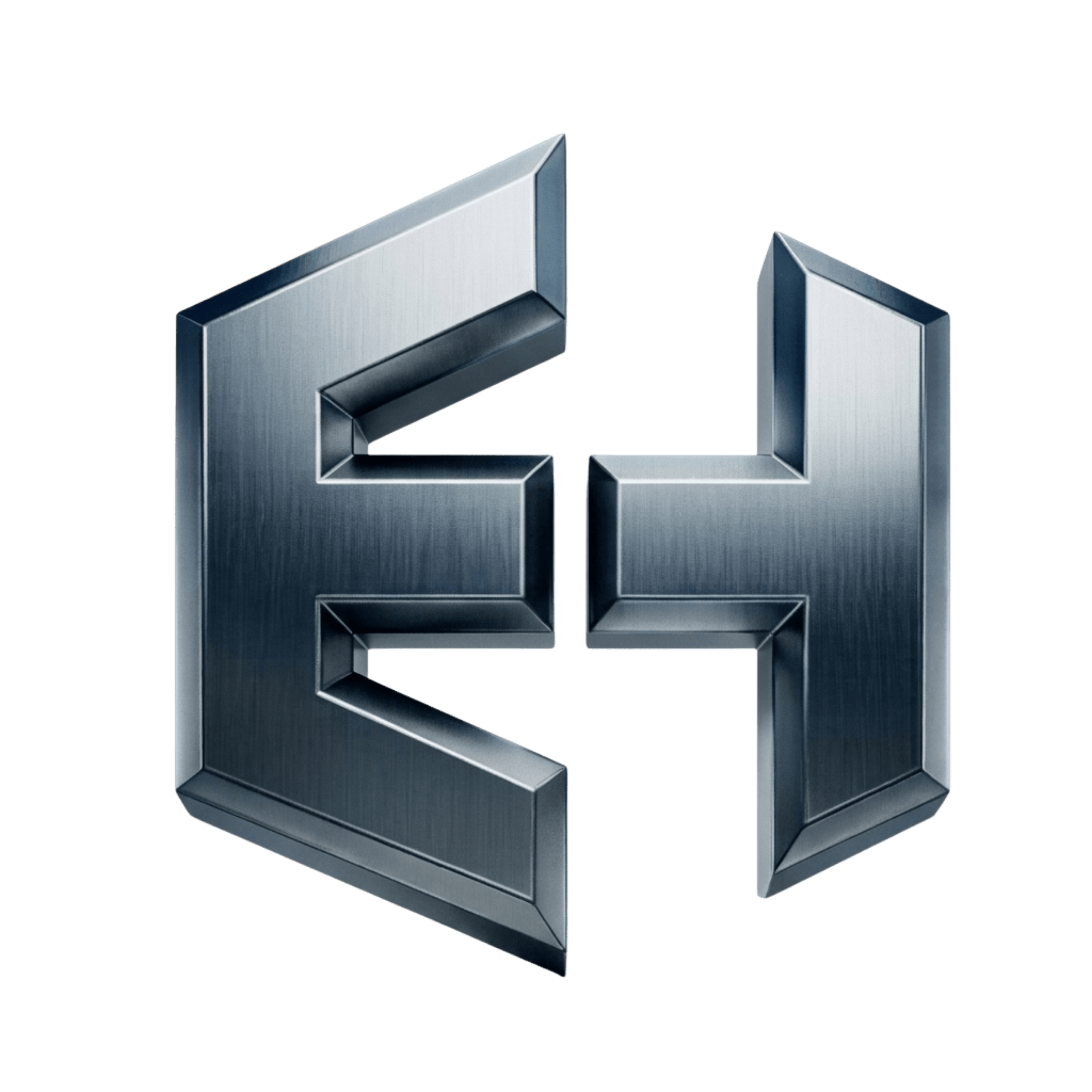 Official metallic 3D hexagonal logo for E and H Trading (Pty) Ltd, digital partner for web design and Google Ads.