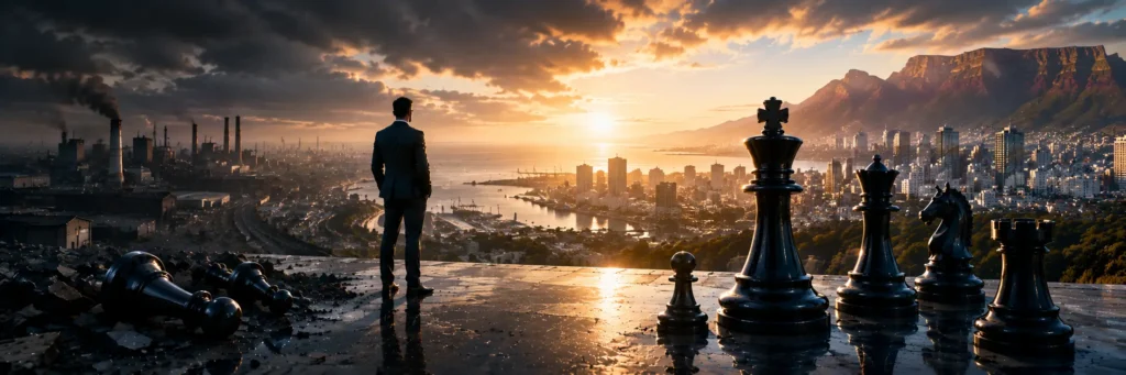Business leaders navigating a competitive digital marketplace symbolized by strategic decision-making, visibility, and growth opportunities.