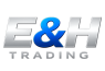 E and H Trading official metallic blue and chrome logo